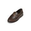 Loafer MARC O'POLO "aus Rindleder in Vintage-Optik", Damen, Gr. 36, vintage schwarz braun, Obermaterial: 100% Leder (Rind), Schuhe