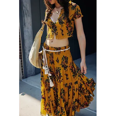 Blooming Romance Set at Free People in Goldenrod Combo, Size: XS