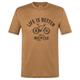 super.natural - Better Bike Tee - Merinoshirt Gr 46 - S braun/beige