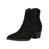 Bikerboots NERO GIARDINI "Nero Giardini Stiefelette Veloursleder", Damen, Gr. 39, schwarz, Veloursleder, casual, Schuhe