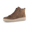Sneakerboots GABOR, Damen, Gr. 38, braun (rehbraun), Ziegenveloursleder, unifarben, sportlich, Schuhe, Plateau, Stiefelette, Schnürboots mit Best Fitting Funktion