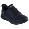 Slip-On Sneaker SKECHERS "BOBS SQUAD 4", Damen, Gr. 35, schwarz, Lederimitat, unifarben, sportlich, Schuhe, Slipper, Freizeitschuh mit Slip-ins zum Schlupfen, Topseller