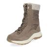Schnürstiefelette TAMARIS "Tamaris Stiefelette Leder/Textil", Damen, Gr. 38, grau (taupe), Leder, Textil, casual, Schuhe