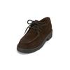 Schlupfboots MARC O'POLO "aus weichem Veloursleder", Damen, Gr. 42, braun (schwarz earth), Obermaterial: 100% Leder (Rind), Schuhe
