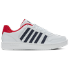 Sneaker K-SWISS "COURT PALISADES", Gr. 40, weiß, peacoat, mars rot, Leder, sportlich, Schuhe