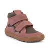 Barfußschuh FRODDO "BAREFOOT TEX AUTUMN", Kinder, Gr. 29, rosa (rosa, grau), Veloursleder, Textil, colorblocking, modisch, Schuhe, Klettschuh, Winterstiefel mit TEX-Membrane