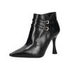 High-Heel-Stiefelette NERO GIARDINI "Nero Giardini Stiefelette Leder", Damen, Gr. 38, schwarz, Leder, casual, Schuhe
