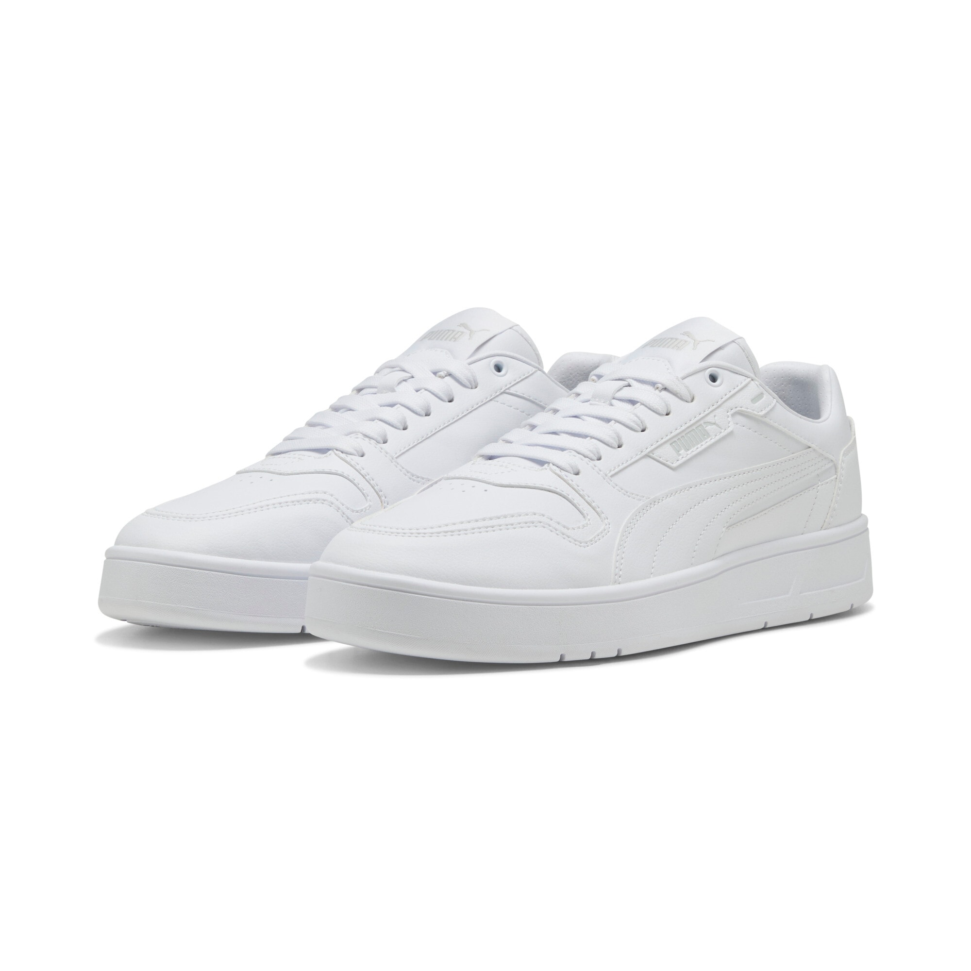 Sneaker PUMA "COURT CLASSIC STREET", Damen, Gr. 44, weiß (puma weiß, puma weiß, cool light gray), Synthetik, Schuhe Sneaker