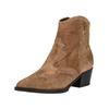 Bikerboots NERO GIARDINI "Nero Giardini Stiefelette Veloursleder", Damen, Gr. 38, braun, Veloursleder, casual, Schuhe