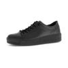 Slip-On Sneaker GABOR, Damen, Gr. 41, schwarz, Leder, unifarben, sportlich, Schuhe, Freizeitschuh, Halbschuh, Schnürschuh, elastische Schnürsenkel