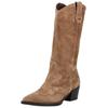 Bikerboots NERO GIARDINI "Nero Giardini Stiefel Veloursleder", Damen, Gr. 38, braun, Veloursleder, casual, Schuhe
