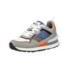 Sneaker BULLBOXER "Bullboxer Sneaker Leder", Herren, Gr. 44, blau (grau, blau), Leder, casual, Schuhe