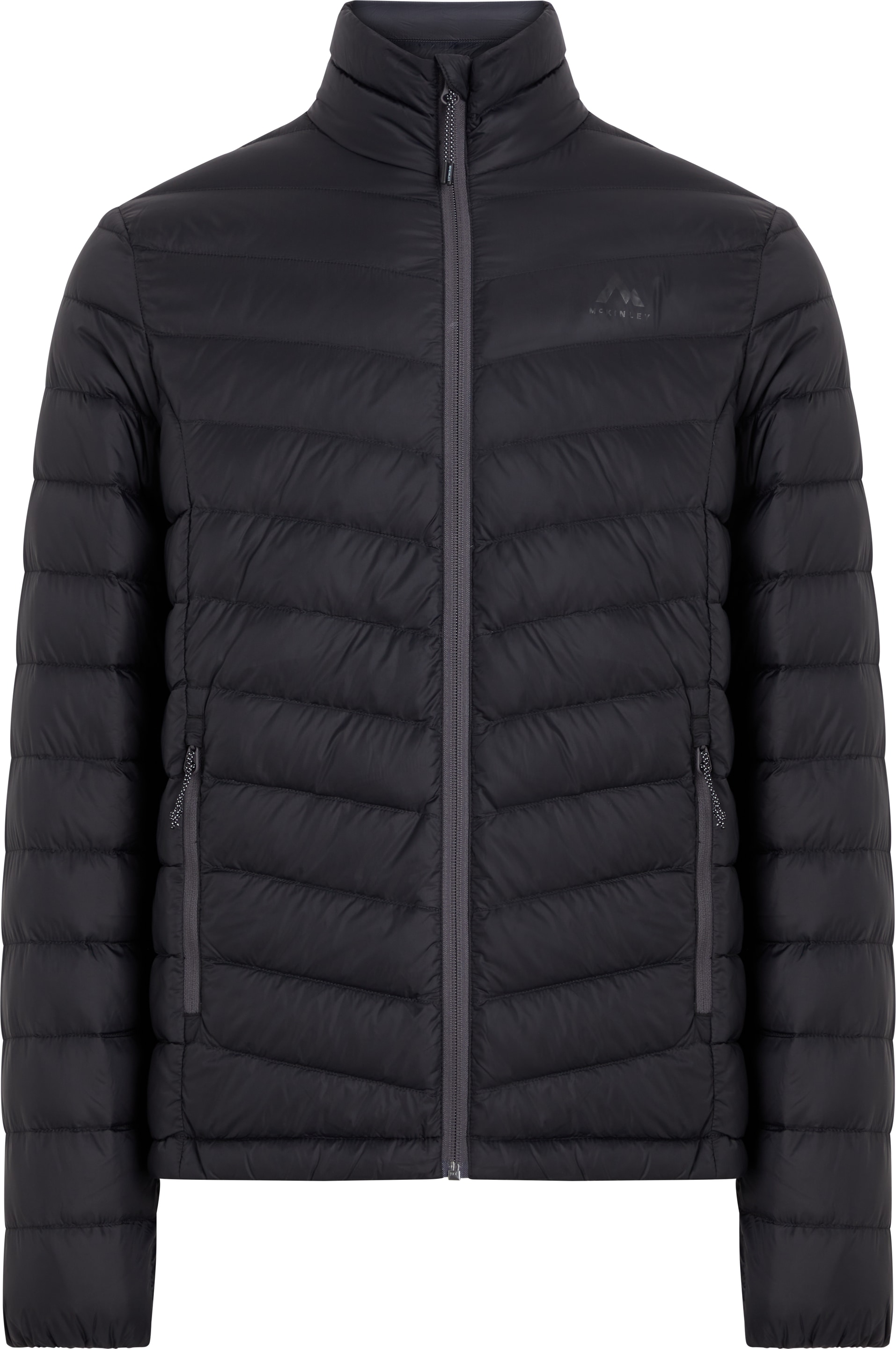 Outdoorjacke MCKINLEY "Jacke Arlo JKT M", Herren, Gr. M, blau (blau smoke), Obermaterial: 100% Polyamid. Wattierung: 90% Daunen, 10% Federn, unifarben, eingesetzt eingefasste Kante, Jacken Outdoorjacke