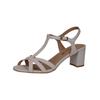 High-Heel-Sandalette CAPRICE "Caprice Sandalen Nappaleder", Damen, Gr. 41, weiß, Nappaleder, elegant, Schuhe