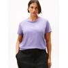 Kurzarmshirt TOMMY HILFIGER CURVE "CRV CLASSIC SCRIPT REG SS TEE", Damen, Gr. 50, lavender ash, Single Jersey, Obermaterial: 100% Baumwolle, bedruckt, casual, Rundhals, Kurzarm, Shirts, in großen Größen