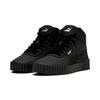 Sneaker PUMA "CARINA 3.0 MID WTR", Gr. 39, schwarz (puma schwarz, puma silber), Synthetik, unifarben, sportlich, Schuhe