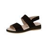 Riemchensandale CAPRICE "Caprice Sandalen Nubukleder", Damen, Gr. 38, schwarz, Nubukleder, casual, Schuhe