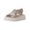 Keilsandalette GABOR "Gabor Sandalen Leder", Damen, Gr. 40, puder, Leder, casual, Schuhe