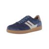 Sneaker GABOR "Gabor Sneaker Leder", Damen, Gr. 37,5, blau (blau, beige), Leder, casual, Schuhe