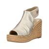Keilsandalette REPLAY "Replay Sandalen Lederimitat", Damen, Gr. 39, grau (platin), Lederimitat, casual, Schuhe