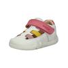 Sneaker GEOX "Geox Sneaker Nappaleder", Gr. 24, bunt (weiß, pink), Nappaleder, casual, Schuhe