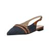 Slingpumps NERO GIARDINI "Nero Giardini Pumps Lederimitat/Textil", Damen, Gr. 37, blau (jeans), Lederimitat, Textil, elegant, Schuhe