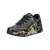 Sneaker SKECHERS "Skechers Sneaker Synthetik", Damen, Gr. 41, gold (schwarz, gold), Synthetik, casual, Schuhe