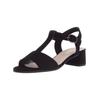 Riemchensandale GABOR "Gabor Sandalen Nappaleder", Damen, Gr. 39, schwarz, Nappaleder, casual, Schuhe