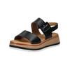 Riemchensandale GABOR COMFORT "Gabor Comfort Sandalen Leder", Damen, Gr. 40, schwarz, Leder, casual, Schuhe