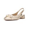 Ballerina ARA "Ara Ballerinas Leder", Damen, Gr. 38, grau (platin), Leder, casual, Schuhe