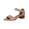 Riemchensandale CAPRICE "Caprice Sandalen Nappaleder", Damen, Gr. 38, weiß (sanftes weiß), Nappaleder, casual, Schuhe