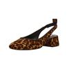 Slingpumps STEVE MADDEN "STEVE MADDEN Pumps Leder", Damen, Gr. 40, braun (leopard), Leder, casual, Schuhe
