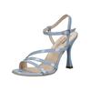 High-Heel-Sandalette NERO GIARDINI "Nero Giardini Sandalen Leder", Damen, Gr. 36, blau, Leder, elegant, Schuhe