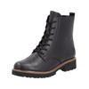 Schnürstiefelette REMONTE "Remonte Stiefelette Glattleder", Damen, Gr. 39, schwarz, Glattleder, casual, Schuhe