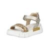 Riemchensandale NERO GIARDINI "Nero Giardini Sandalen Lederimitat/Textil", Damen, Gr. 36, gold, Lederimitat, Textil, casual, Schuhe