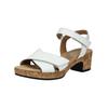 Riemchensandale GABOR COMFORT "Gabor Comfort Sandalen Leder", Damen, Gr. 40, weiß, Leder, casual, Schuhe