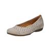 Ballerina GABOR "Gabor Ballerinas Nubukleder", Damen, Gr. 39, beige (leinen), Nubukleder, casual, Schuhe