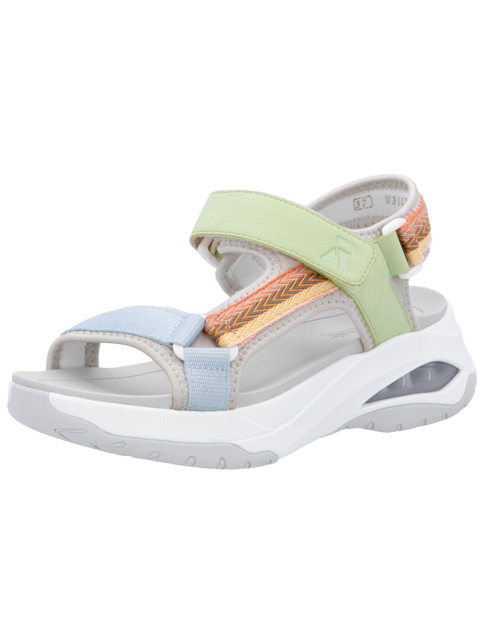 Sandale RIEKER "Rieker Sandalen Textil", Damen, Gr. 39, bunt (multi), Textil, Schuhe Sandale