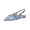 Slingpumps NERO GIARDINI "Nero Giardini Pumps Leder", Damen, Gr. 38, blau, Leder, elegant, Schuhe