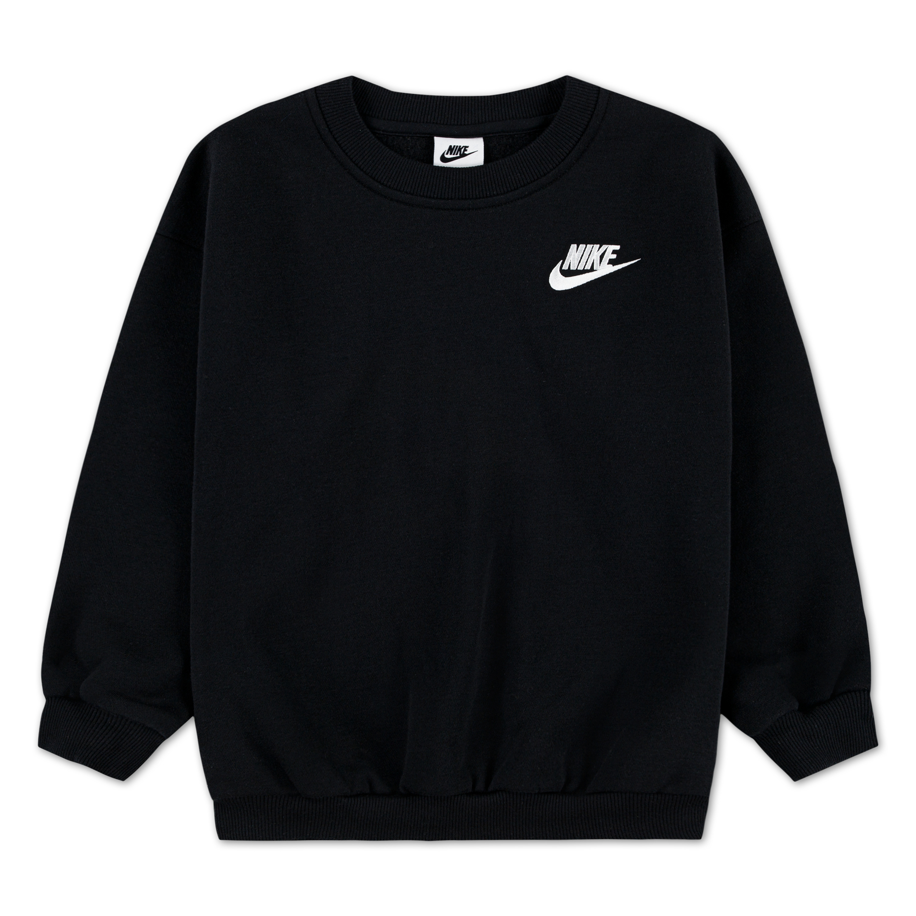 Sweatshirt NIKE SPORTSWEAR "NKG LBR OVERSIZED CREW", Kinder, Gr. 122 (7), schwarz, Obermaterial: 60% Baumwolle, 40% Polyester, Sportlich, Sweatshirts, für Kinder Image