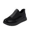Plateausneaker REMONTE, Damen, Gr. 42, schwarz, Textil, Lederimitat, Lacklederimitat, unifarben mit Farbeinsatz, sportlich, Schuhe, Halbschuh, Casual-Sneaker mit Lackdetails