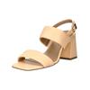 High-Heel-Sandalette HÖGL "Högl Sandalen Leder", Damen, Gr. 38, gelb (sun), Leder, casual, Schuhe