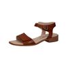 Riemchensandale CAPRICE "Caprice Sandalen Nappaleder", Damen, Gr. 37, braun (cognac), Nappaleder, casual, Schuhe