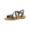 Riemchensandale PAUL GREEN "Paul Green Sandalen Glattleder", Damen, Gr. 38, schwarz, Glattleder, casual, Schuhe