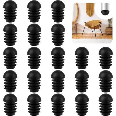 Csparkv - 50 Stück Stuhlbeinschutz, 19 mm Stuhlbeinkappe, Stuhlbeinabdeckung, Stuhlbeinkappe, runde Image