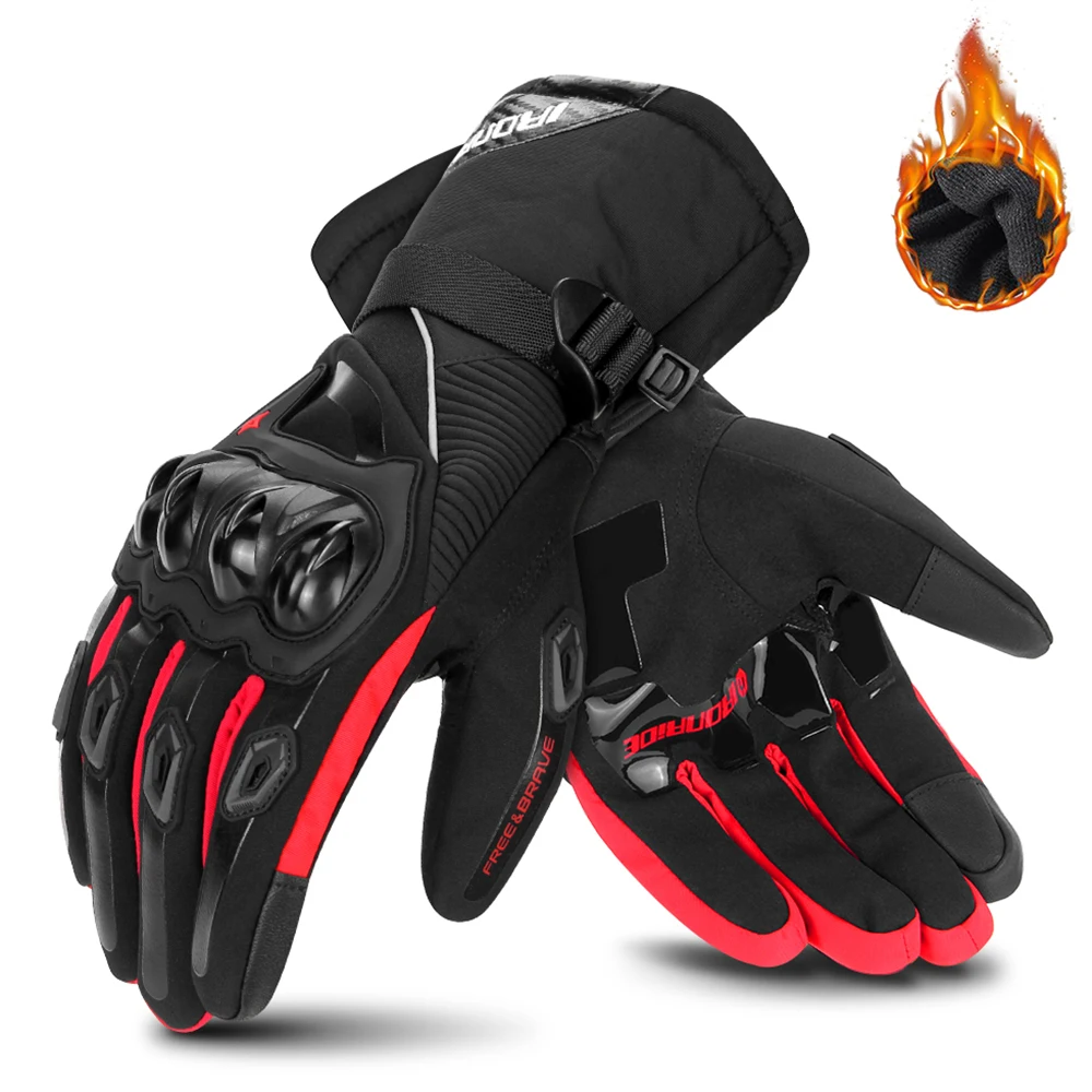 Winter Motorrad Handschuhe Winddicht Warme Outdoor Moto Reiten Handschuhe Touchscreen Handschuhe Motorrad Voll Finger Schutz Handschuhe Image