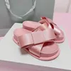 Bogen Plattform Frauen Hausschuhe Designer Casual Wohnungen Schuhe Mode Sommer Gleitet Flip-Flops Elegante Kleid frauen Sandalen