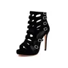 Neue Luxus Sandalen Wildleder Zip Sexy Modenschau Bühne High Heels Party Hochzeit Römischen Stil Frauen Schuhe Kleine Große Größe 30-52 590