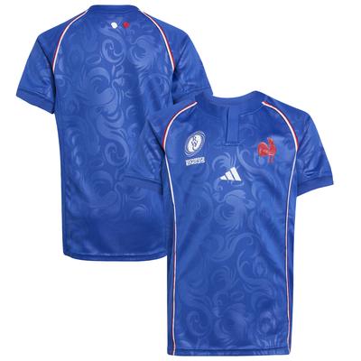 Replika-Heimtrikot zur Rugby-Weltmeisterschaft 2025 für Damen von France – Junior Image