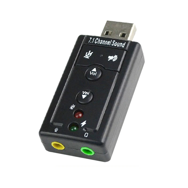 Scheda audio virtuale USB 2.0 7.1 Adattatore di conversione audio esterno Scheda audio indipendente a 2 canali per altoparlante del computer portatile